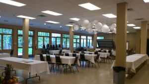 Banquet hall of the Frontlines Christian Fellowship church facilities
